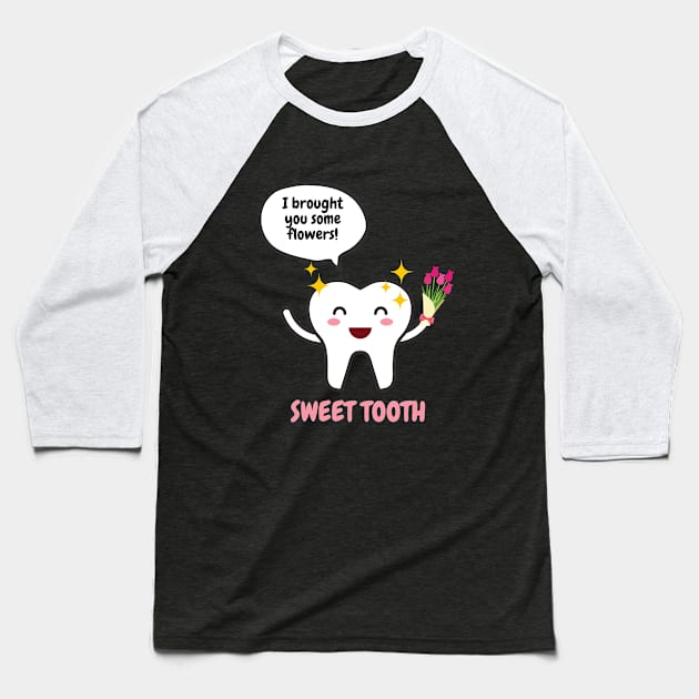 Sweet tooth Baseball T-Shirt by Random Prints